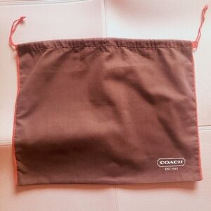 Coach Y2K Brown Red Drawstring Dust Bag Vintage